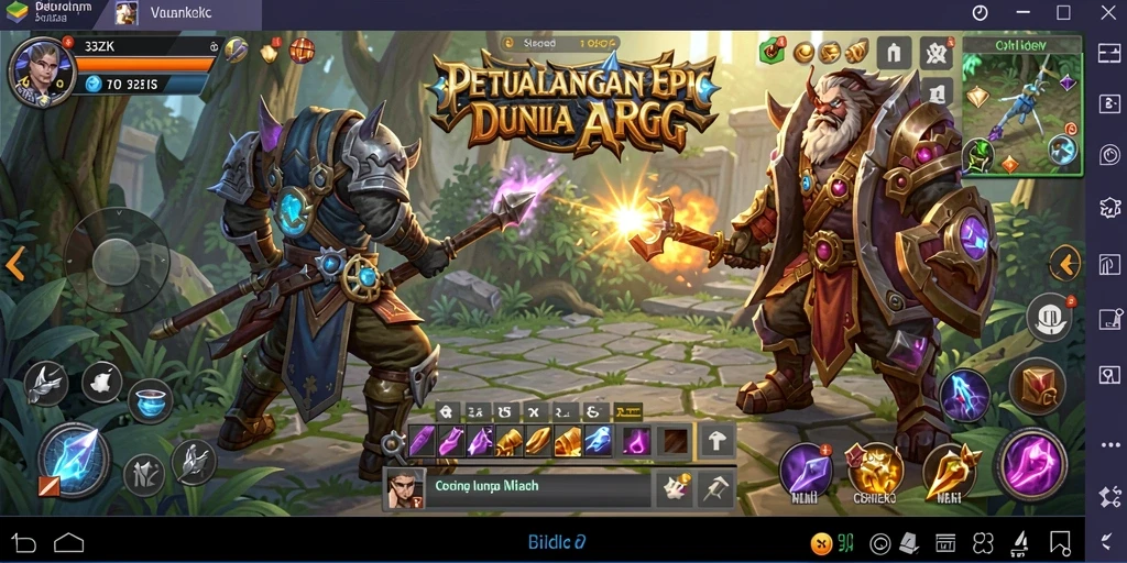Tampilan gameplay seru dalam petualangan ARPG di 33ZK.