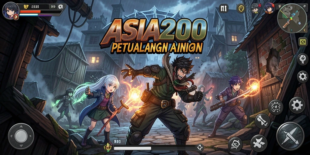 Tangkapan layar dari ASIA200 menampilkan aksi seru dalam permainan Anime.
