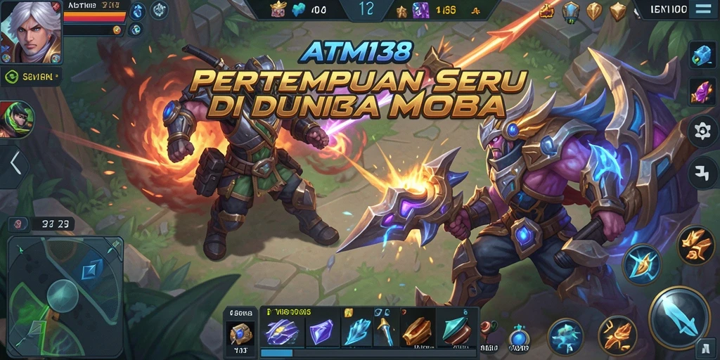 Tampilan gameplay seru dalam pertempuran MOBA yang menegangkan.