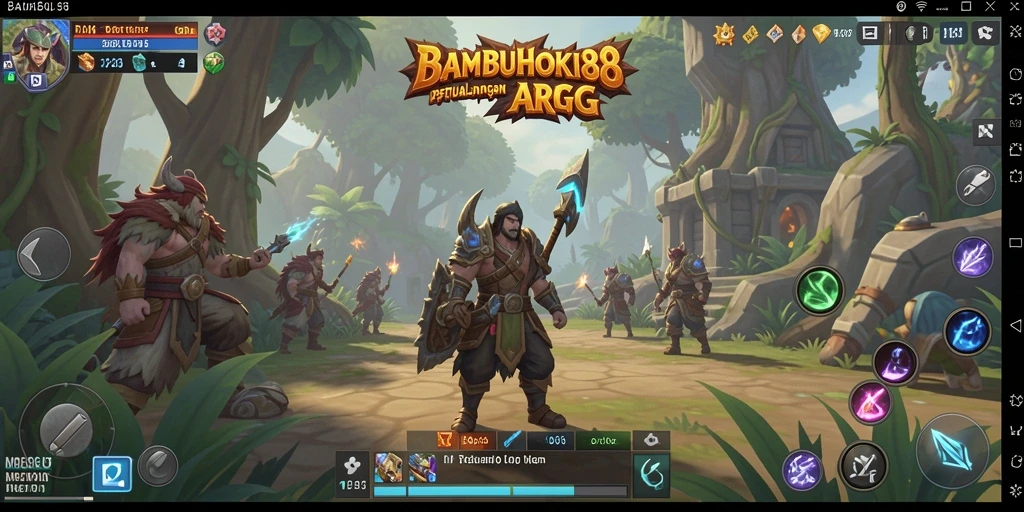 Tangkapan layar menunjukkan aksi seru dalam gameplay ARPG BAMBUHOKI88.