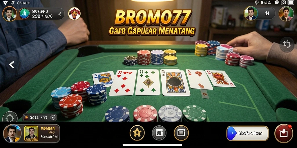 Tampilan permainan seru dan interaktif di BROMO77.