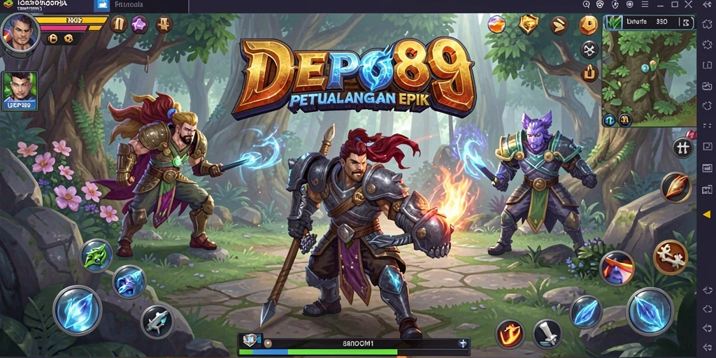 Tangkapan layar DEPO89 menampilkan elemen aksi RPG yang mendebarkan.