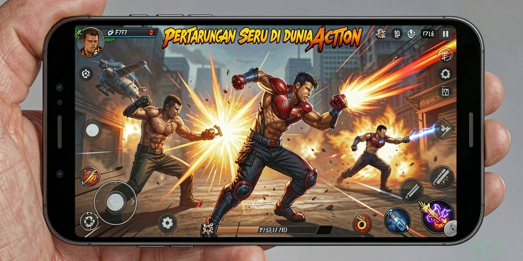 Gameplay seru dengan pertarungan mendebarkan di F7F7.