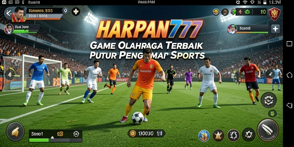 Tangkapan layar utama HARAPAN777 menampilkan aksi seru di lapangan.