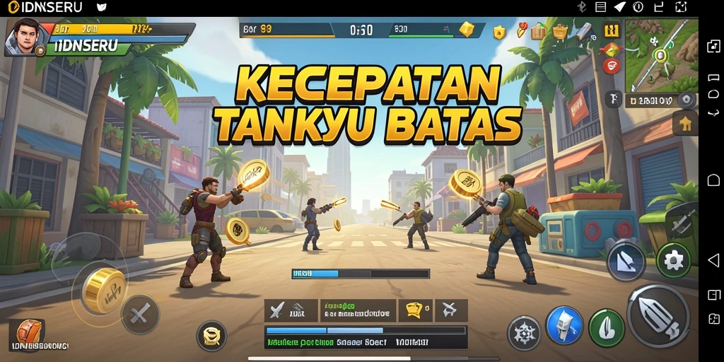 Tampilan gameplay ketegangan balapan di IDNSERU.