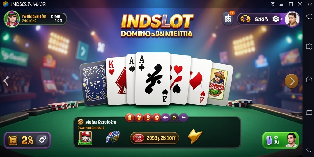 Tampilan menarik dari gameplay Domino di INDSLOT yang penuh strategi.