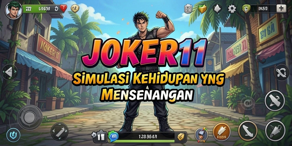 Screenshot utama JOKER11 menampilkan gameplay simulasi yang interaktif dan mendalam.