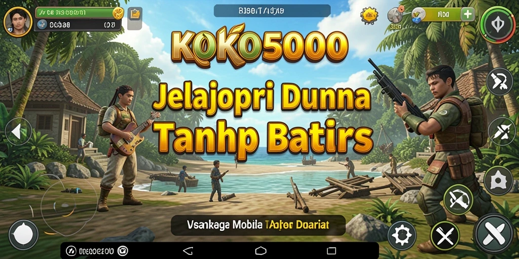 Tampilan gameplay KOKO5000 yang menampilkan petualangan di dunia terbuka.