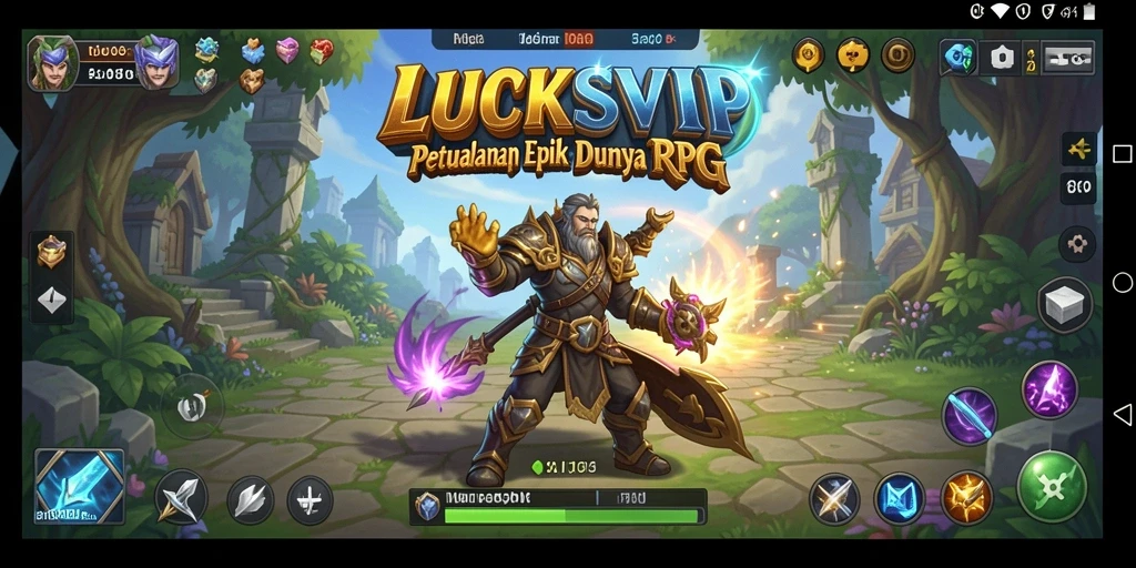 Tampilan gameplay RPG LUCKSVIP yang memukau dan penuh aksi.
