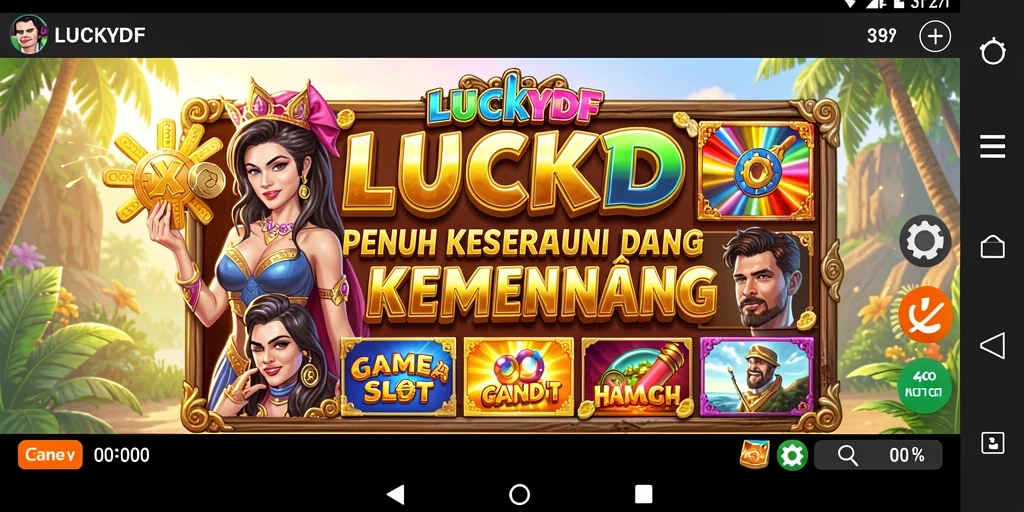 Tampilan gameplay LUCKYDF yang menawan dan memukau.