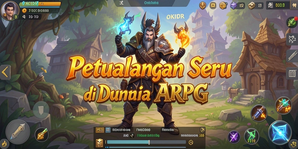 Tampilan gameplay seru di dunia fantasi OKIDR.