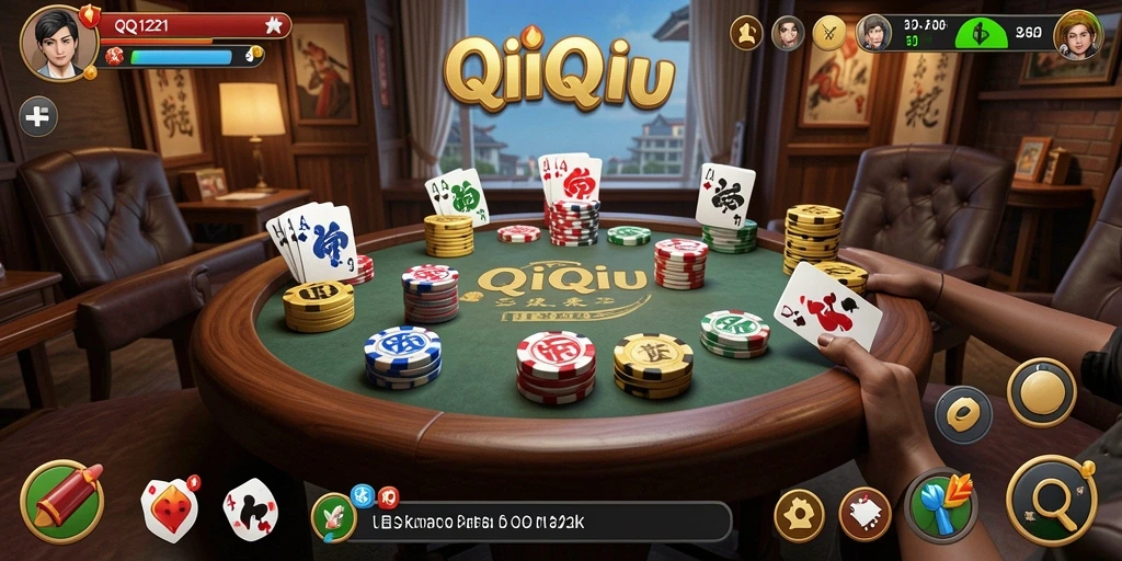 Tampilan gameplay QiuQiu yang menegangkan di QQ1221.