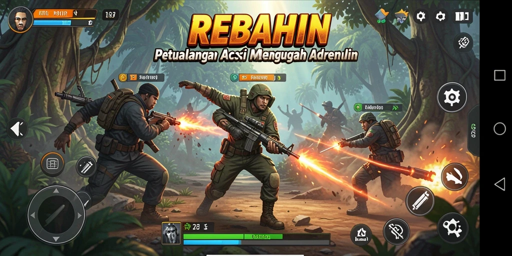 Tampilan gameplay menegangkan dari RBAHIN, penuh aksi dan tantangan.
