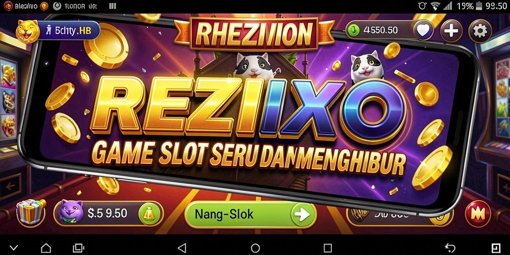 Tampilan gameplay seru REZIXO yang penuh warna.