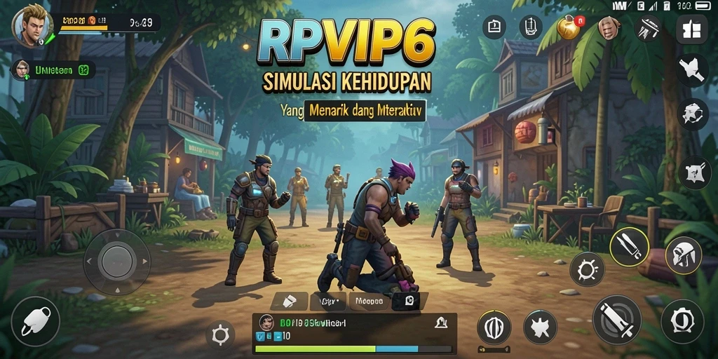 Screenshot utama RPVIP6 menunjukkan gameplay interaktif yang menarik.