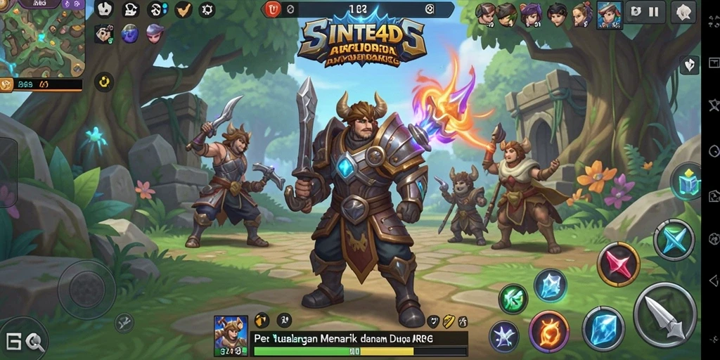 Tampilan menarik dari gameplay SINTE4D yang menampilkan aksi seru di arena.