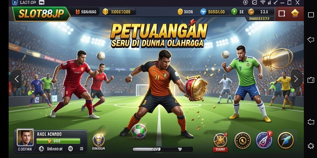 Tampilan gameplay menarik dari SLOT88JP dengan elemen olahraga.