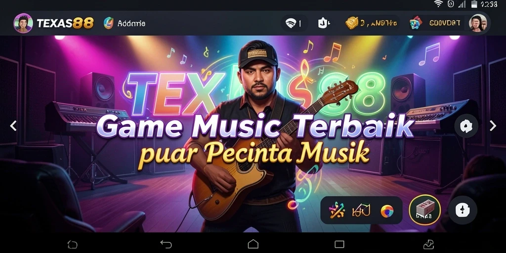 Tampilan gameplay TEXAS88 dengan berbagai tantangan musik yang seru.