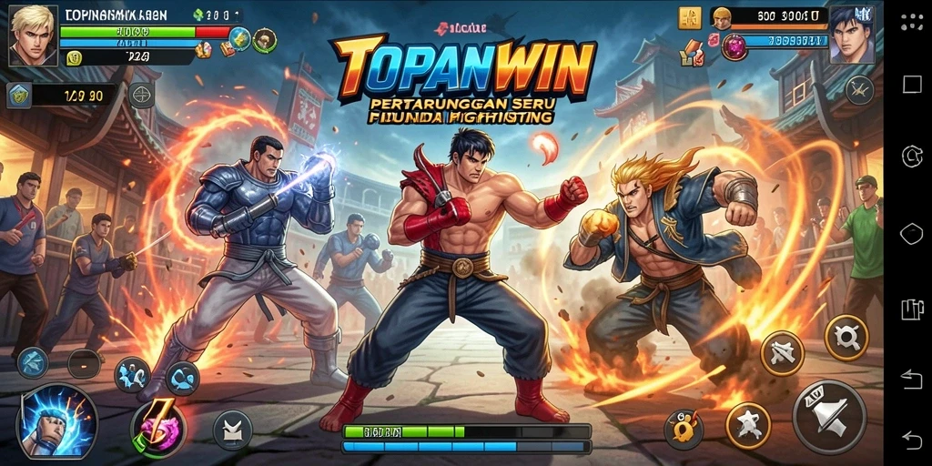 Tampilan gameplay seru dari game Fighting TOPANWIN.