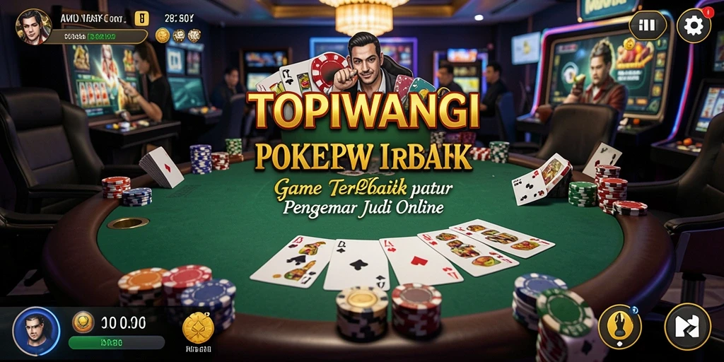 Screenshot gameplay Poker TOPIWANGI yang seru dan menegangkan.