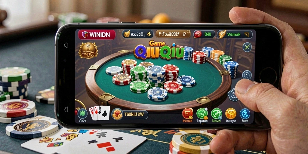 Screenshot gameplay QiuQiu di WINIDN yang menegangkan.